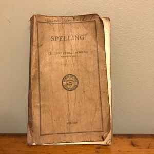 Vintage Chicago public school spelling book